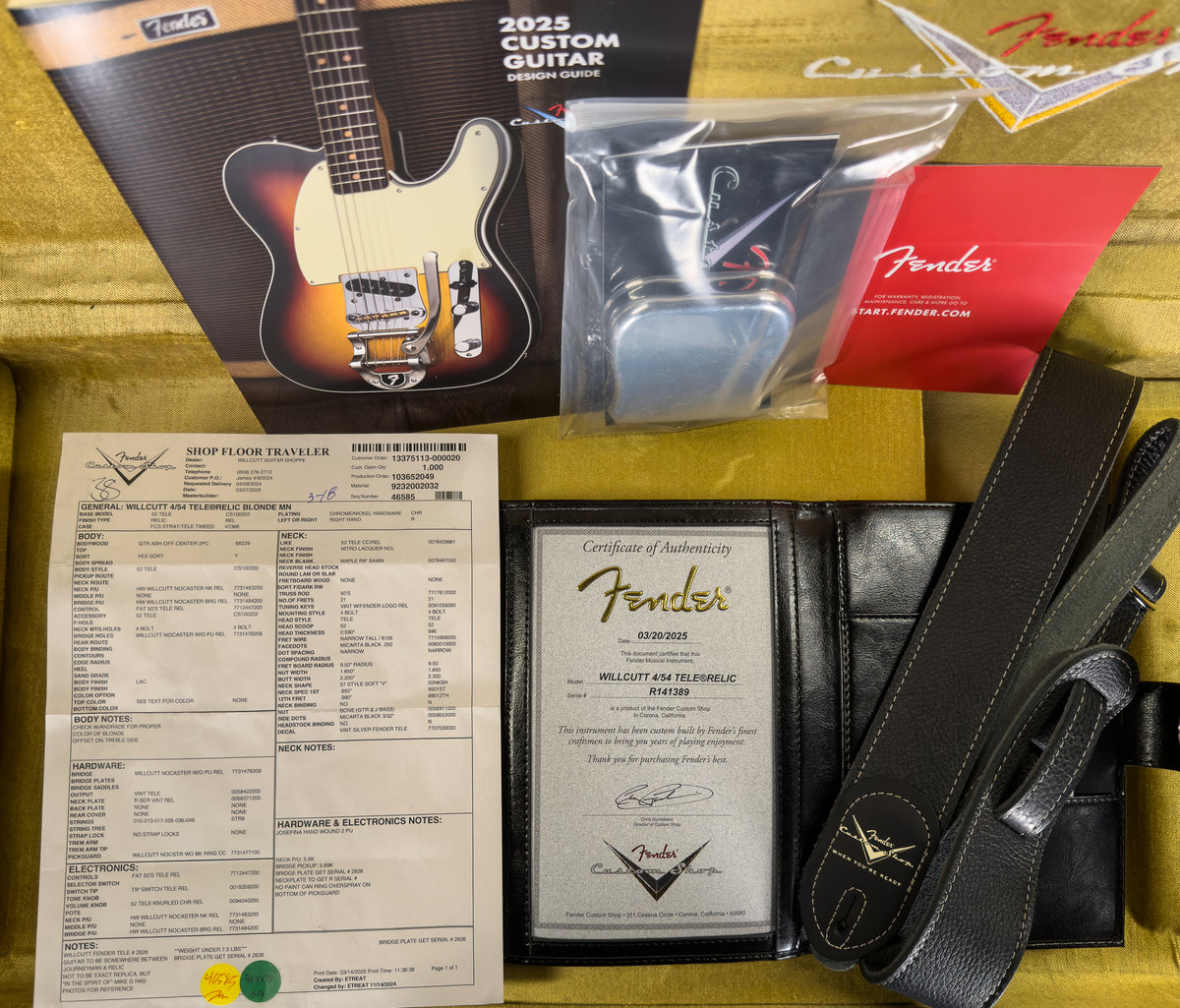 Fender Custom Shop Willcutt Exclusive 4/54 Telecaster Relic Blonde 57 V (389)
