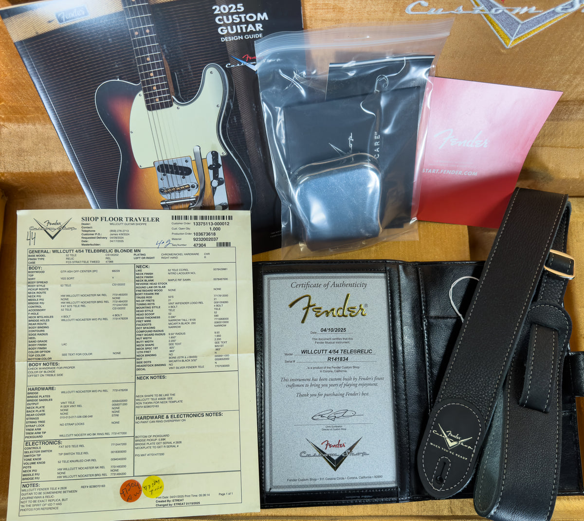 Fender Custom Shop Willcutt Exclusive 4/54 Telecaster Relic Blonde (834)