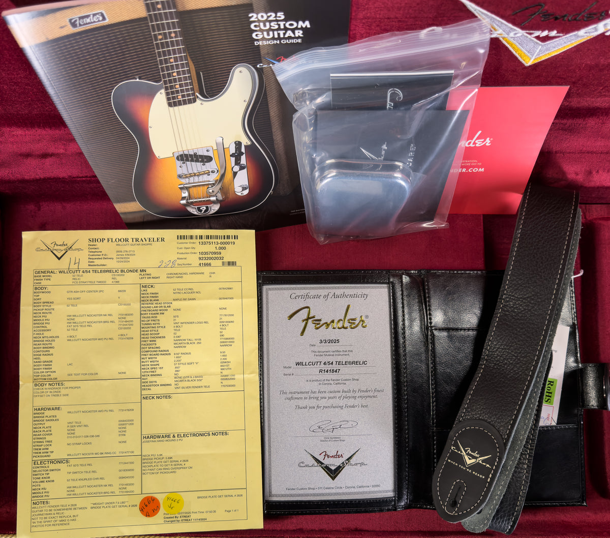Fender Custom Shop Willcutt Exclusive 4/54 Telecaster Relic Blonde 57 V (847)