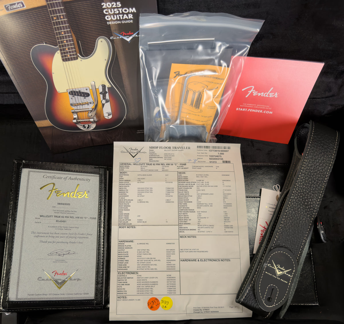 Fender Custom Shop Willcutt True &#39;62 Stratocaster Relic Faded Sonic Blue &#39;59 C (491)