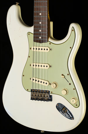 Fender Custom Shop True '62 Strat Journeyman Relic Masterbuilt Dennis Galuszka Olympic White Brazilian '59 C (727)