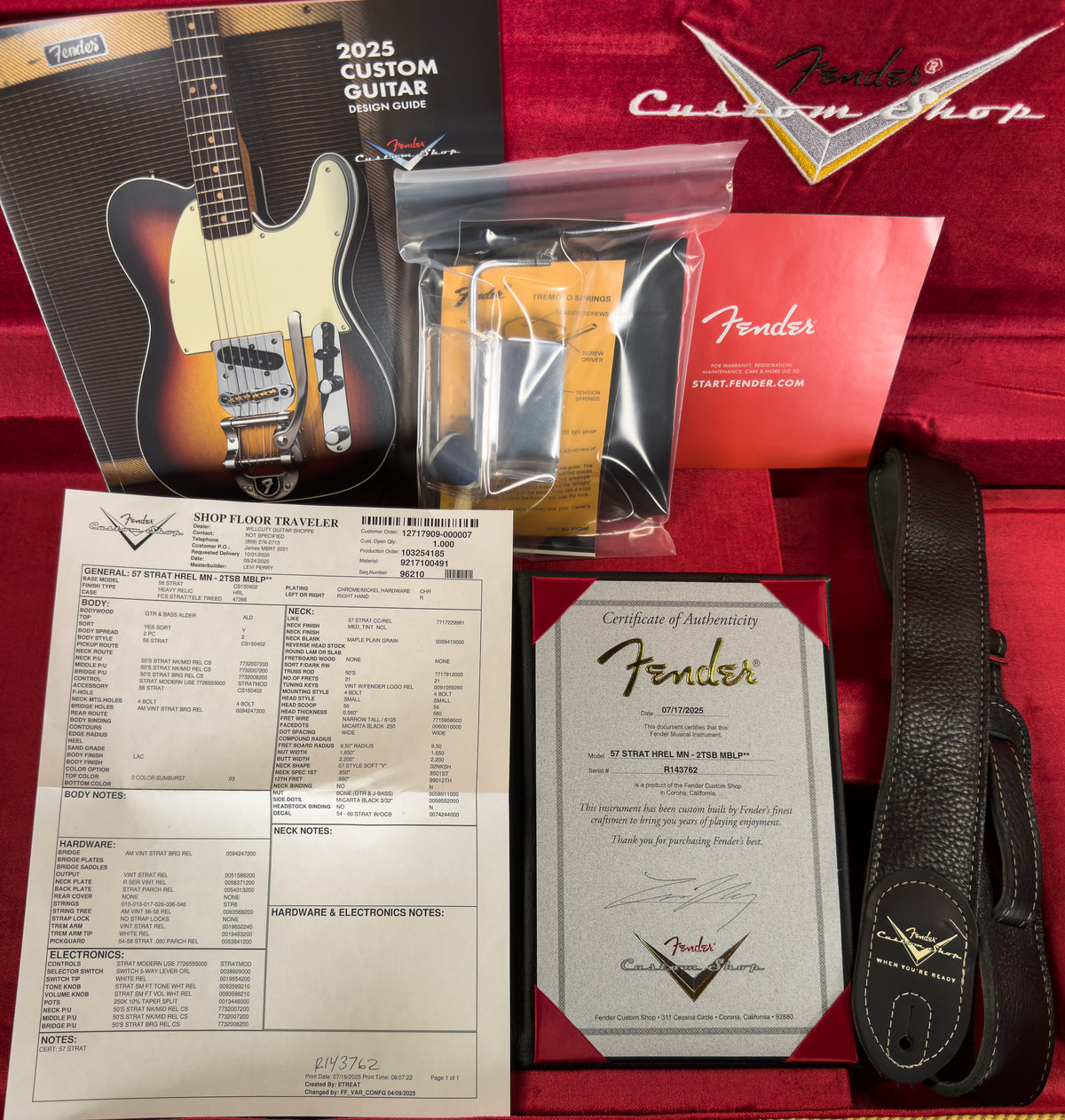 Fender Custom Shop Masterbuilt Levi Perry 1957 Stratocaster Heavy Relic 2-Tone Sunburst (762)