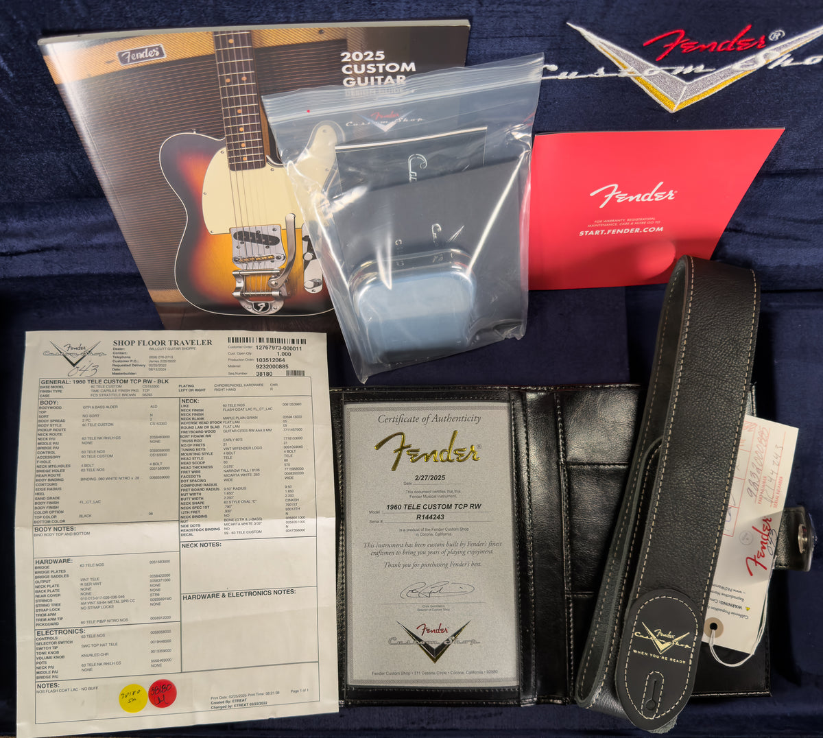 Fender Custom Shop 1960 Telecaster Custom Time Capsule Finish Packaged Black (243)