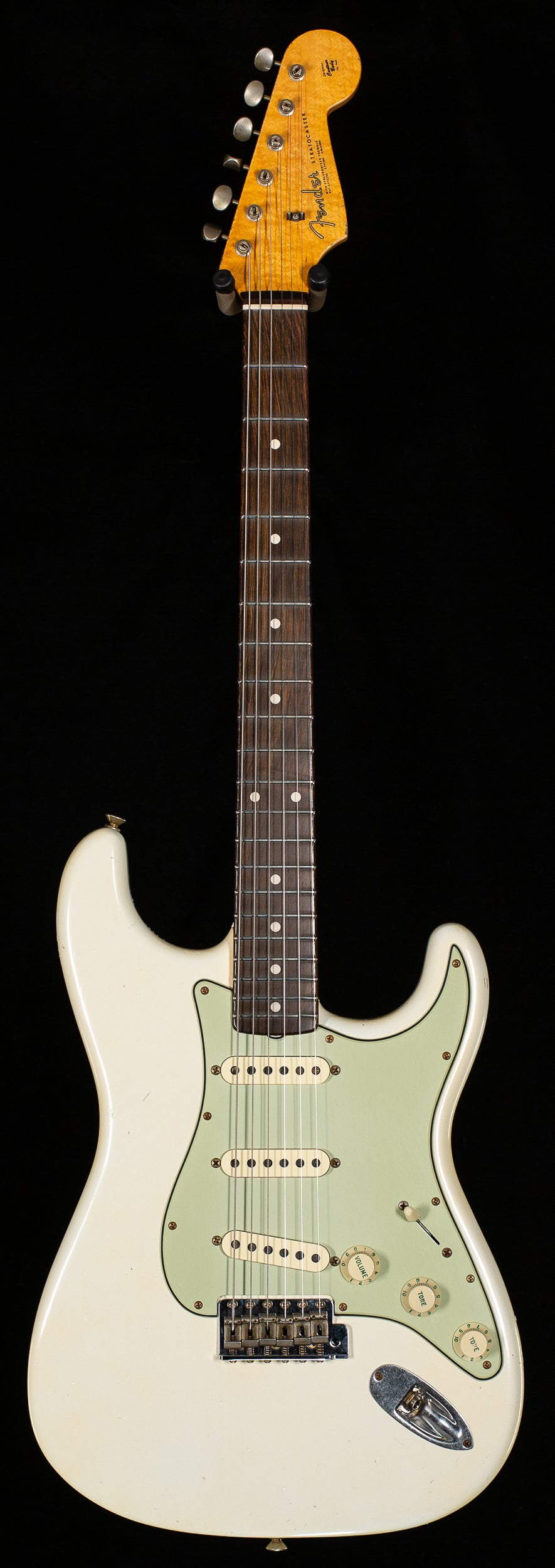 Fender Custom Shop True &#39;62 Strat Journeyman Relic Masterbuilt Dennis Galuszka Olympic White Brazilian &#39;59 C (976)
