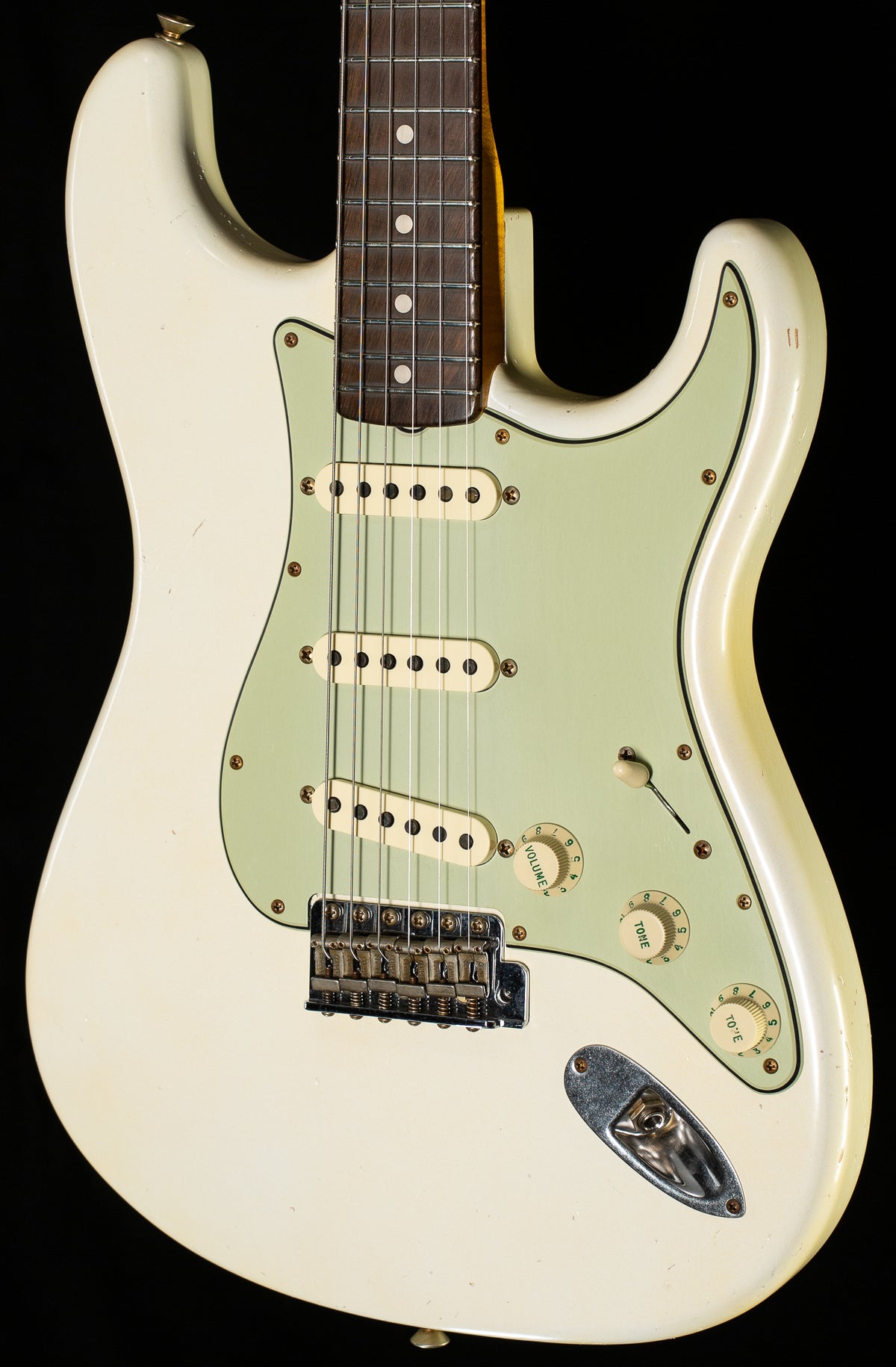 Fender Custom Shop True &#39;62 Strat Journeyman Relic Masterbuilt Dennis Galuszka Olympic White Brazilian &#39;59 C (976)