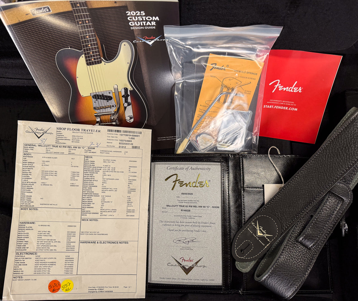 Fender Custom Shop Willcutt True &#39;62 Stratocaster Relic Sherwood Green Metallic &#39;59 C (028)