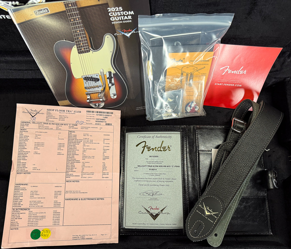 Fender Custom Shop Willcutt True &#39;62 Stratocaster NOS Faded Sonic Blue 60s &quot;C&quot;  (214)