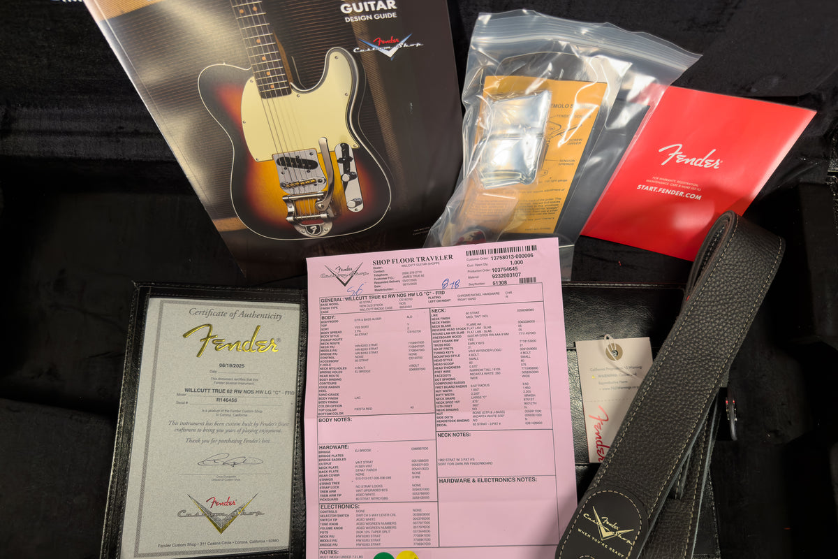 Fender Custom Shop Willcutt True '62 Stratocaster NOS Fiesta Red Large "C"  (456)