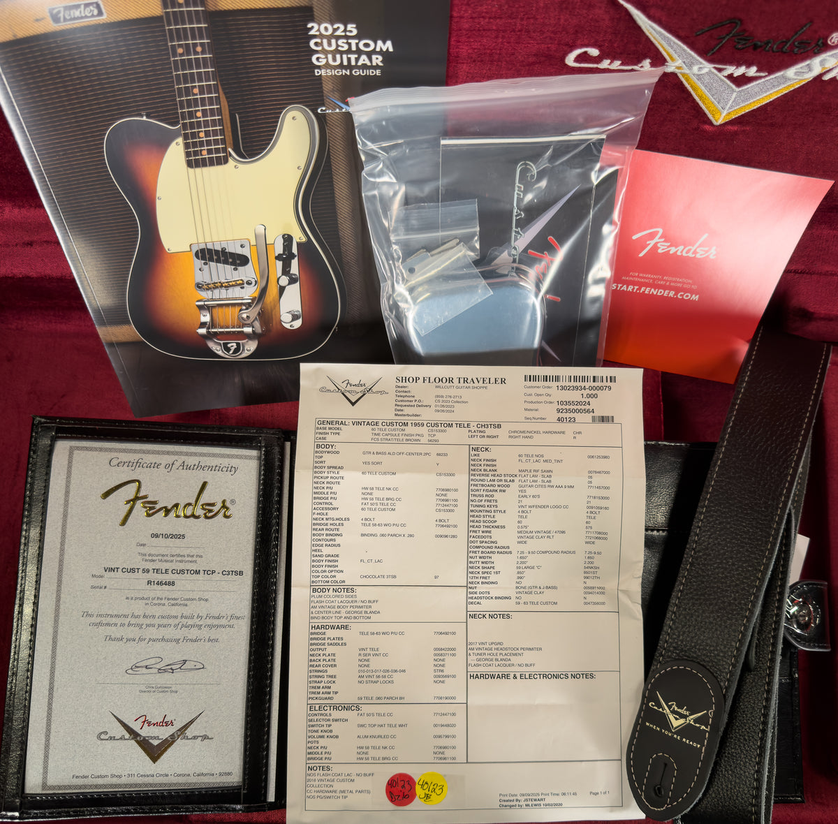 Fender Custom Shop Vintage Custom 1959 Telecaster Custin Chocolate 3-tone Sunburst (488)