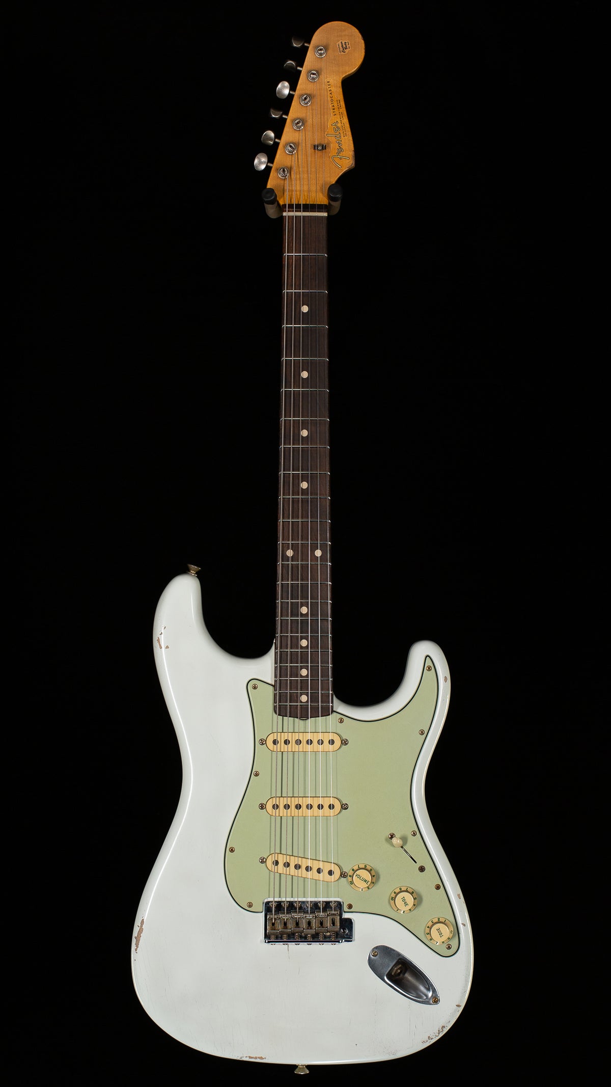 Fender Custom Shop Masterbuilt Andy Hicks True '62 Strat Journeyman Relic Olympic White Brazilian '59 C (180)