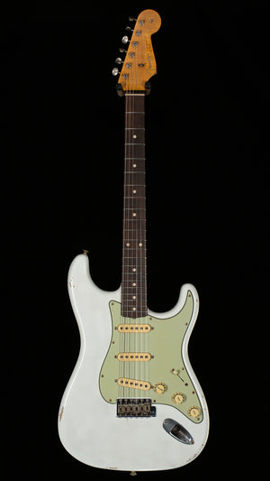 Fender Custom Shop Masterbuilt Andy Hicks True '62 Strat Journeyman Relic Olympic White Brazilian '59 C (180)
