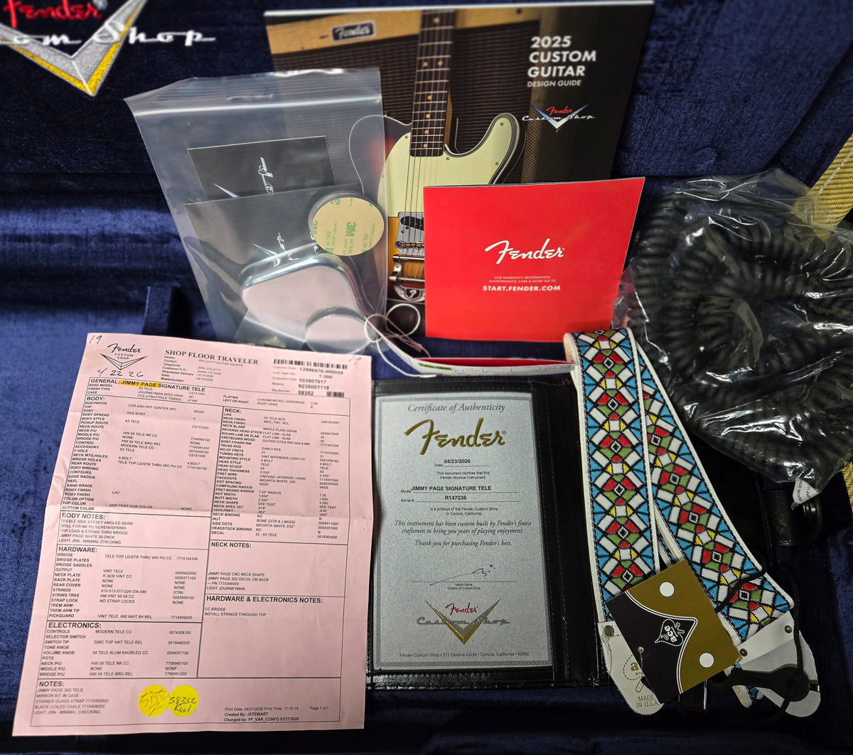 Fender Custom Shop Jimmy Page Signature Telecaster Journeyman Relic White Blonde (236)