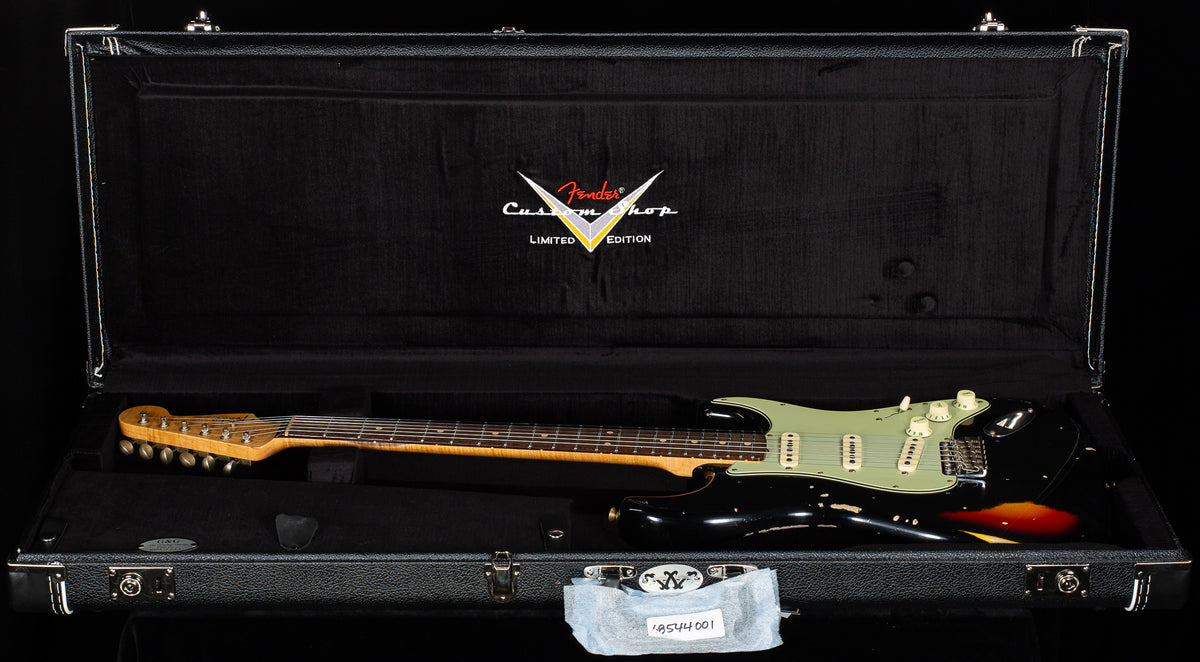 Fender Custom Shop Willcutt True '62 Journeyman Relic Black Over 3-Tone Sunburst 59 C (651)