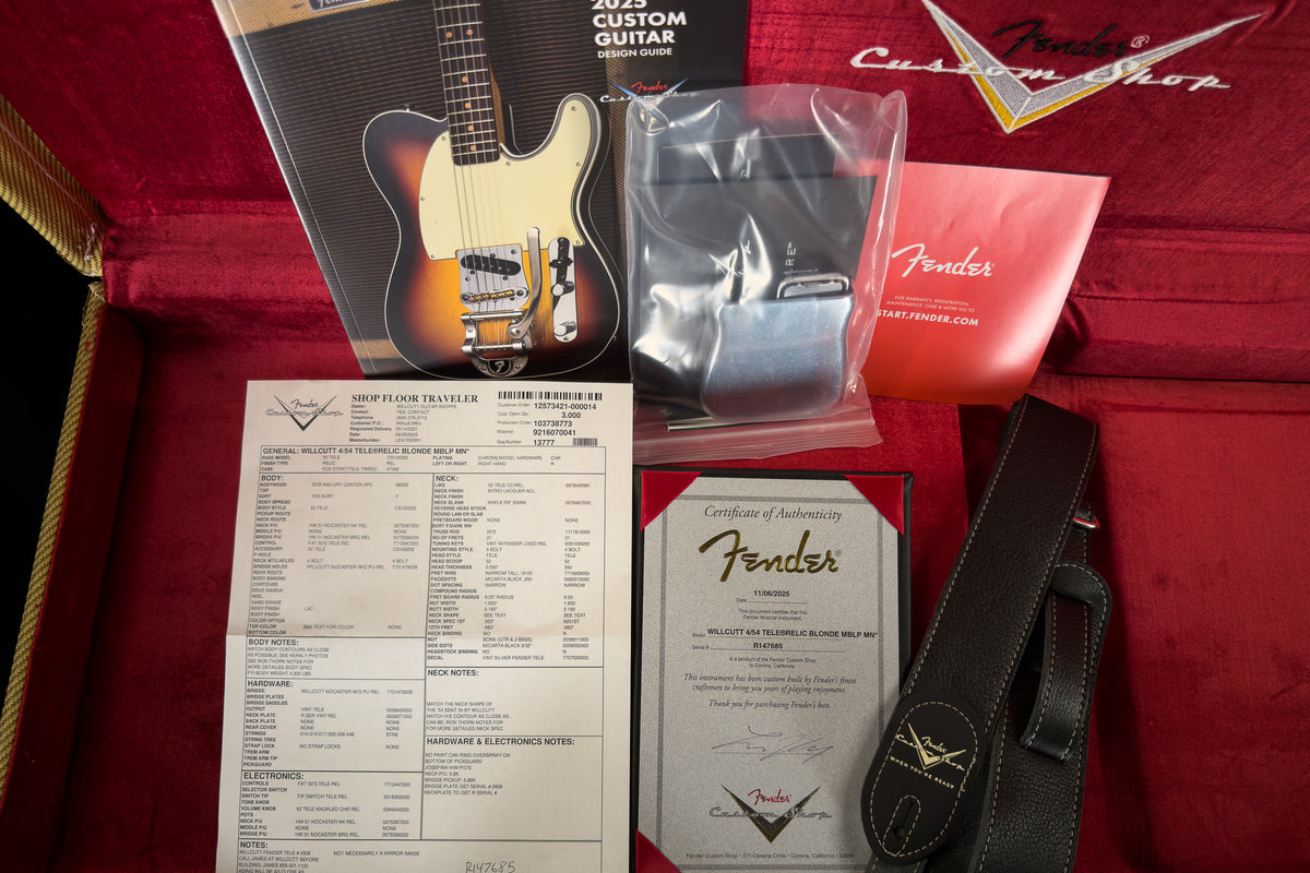 Fender Custom Shop Masterbuilt Levi Perry Willcutt Exclusive 4/54 Telecaster Relic Blonde ( (685)