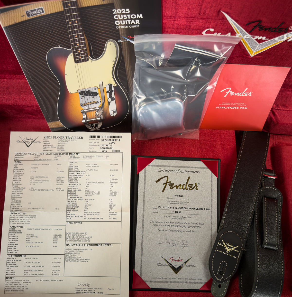 Fender Custom Shop Masterbuilt Levi Perry Willcutt Exclusive 4/54 Telecaster Relic Blonde (692)