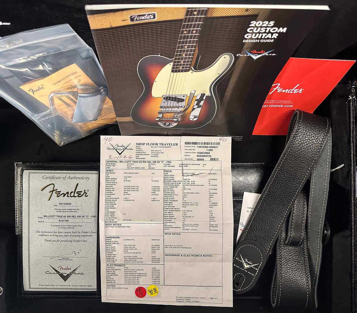 Fender Custom Shop Willcutt True '62 Stratocaster Relic Fiesta Red 59 C (768)