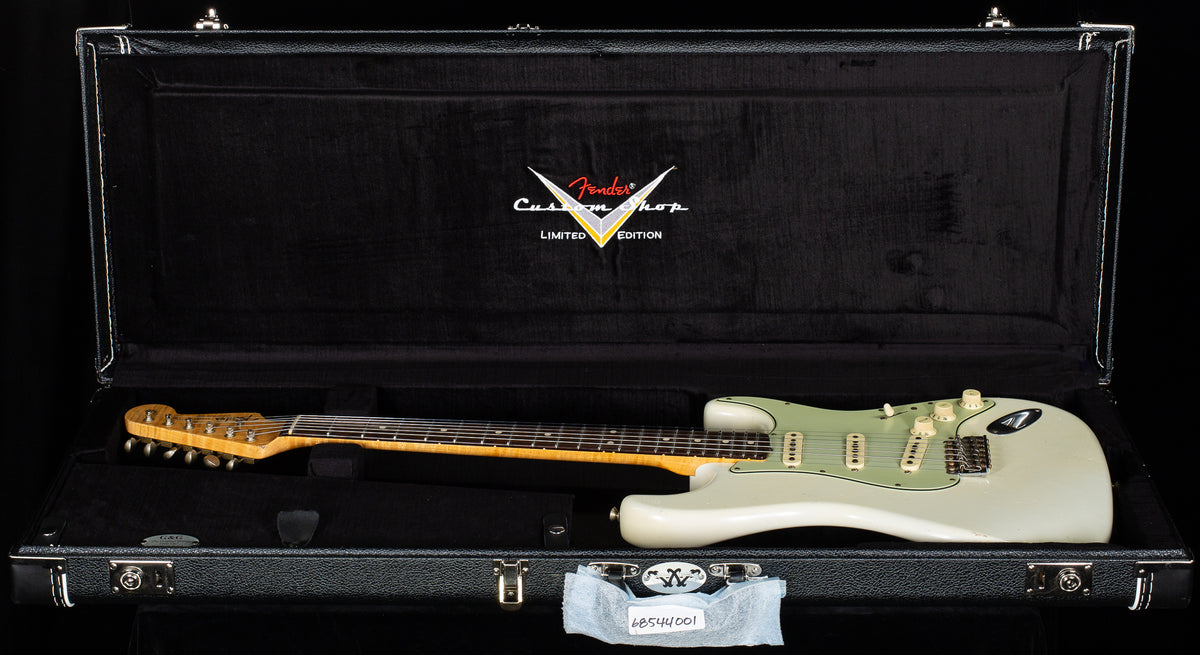 Fender Custom Shop True '62 Strat Journeyman Relic Masterbuilt Dennis Galuszka Olympic White Brazilian '59 C (832)