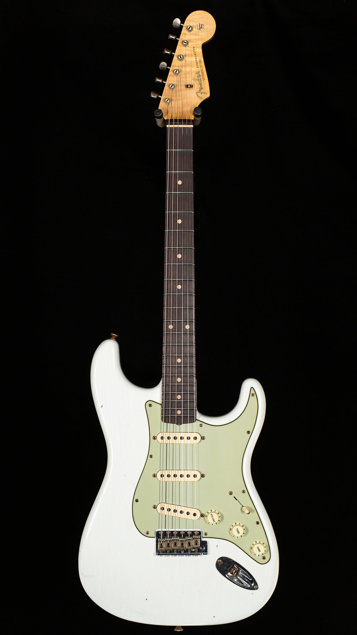 Fender Custom Shop Willcutt True '62 Stratocaster Journeyman Relic Olympic White 59 C (038)