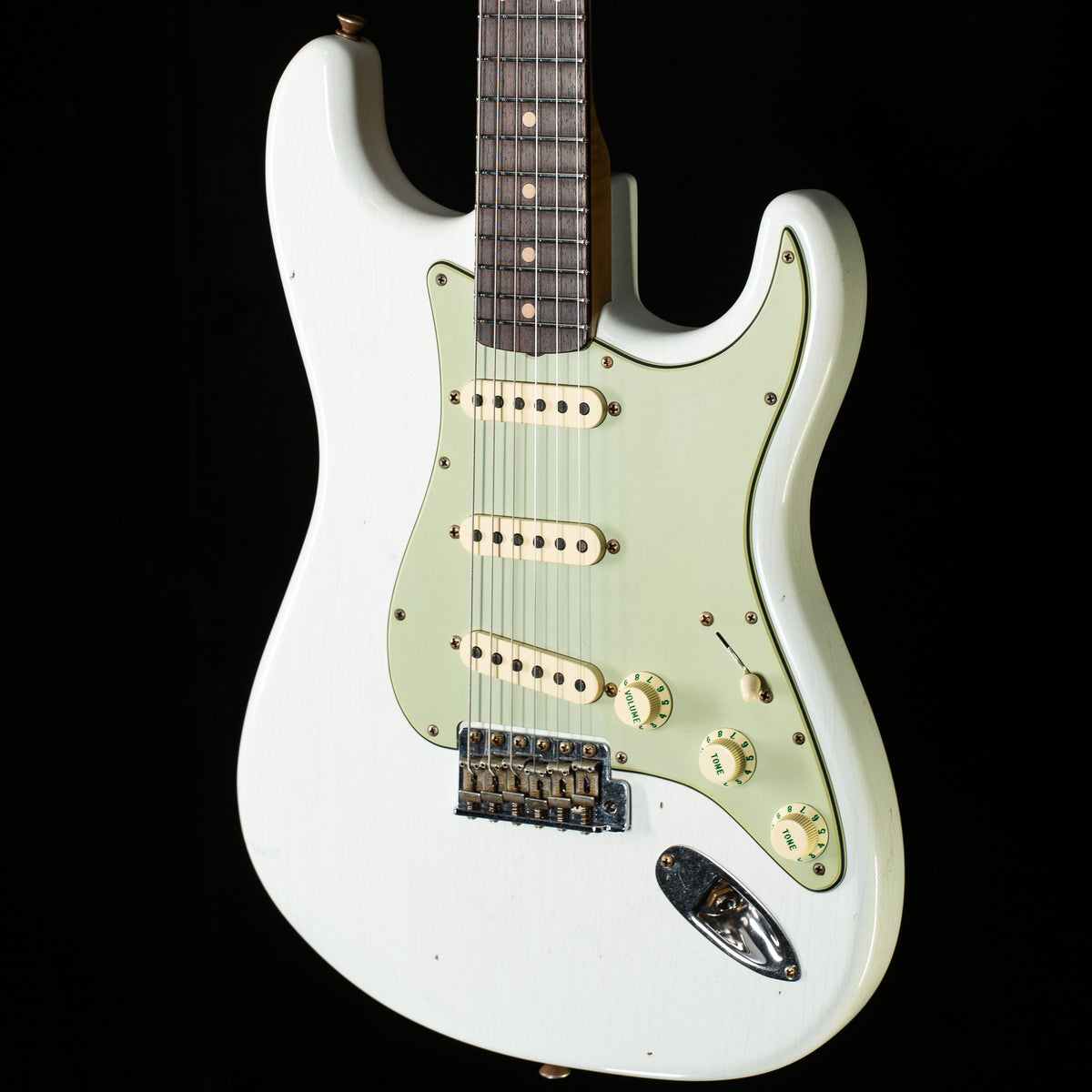 Fender Custom Shop Willcutt True '62 Stratocaster Journeyman Relic Olympic White 59 C (038)