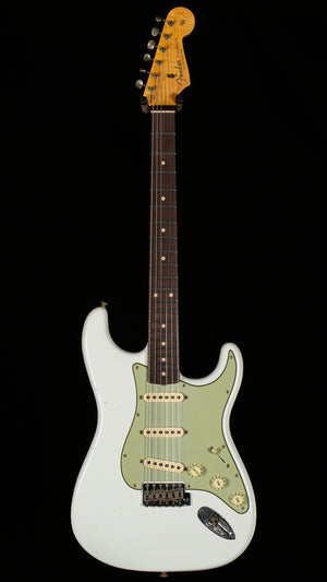 Fender Custom Shop Willcutt True '62 Stratocaster Journeyman Relic Olympic White 60s C (558)