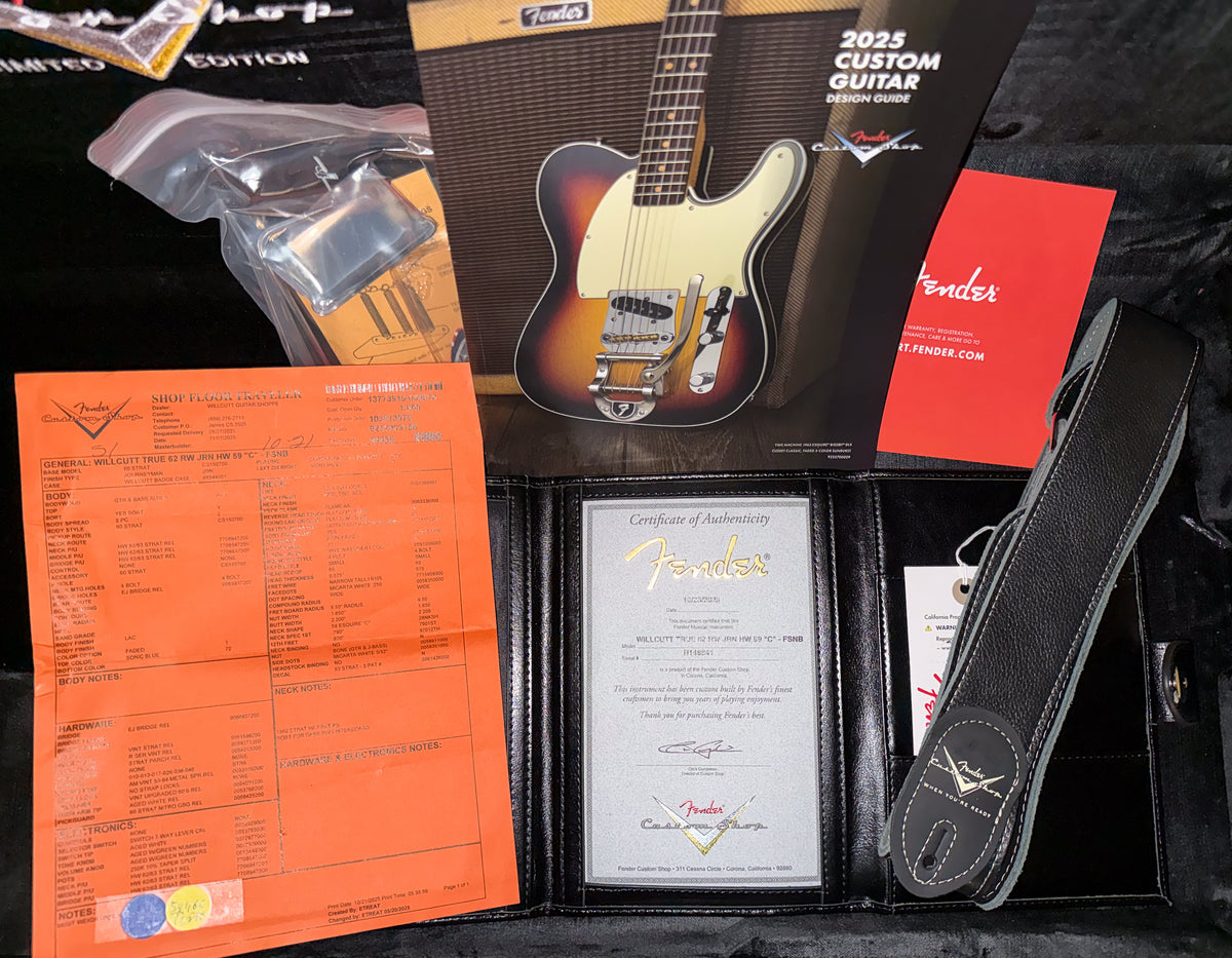 Fender Custom Shop Willcutt True '62 Journeyman Relic Faded Sonic Blue 59 C (841)