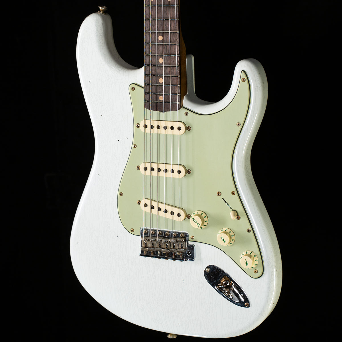 Fender Custom Shop Willcutt True '62 Stratocaster Journeyman Relic Olympic White 60s C (447)