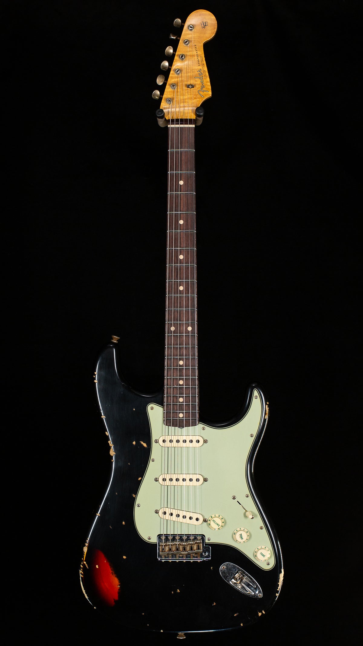 Fender Custom Shop Willcutt True '62 Journeyman Relic Black Over 3-Tone Sunburst 59 C (751)