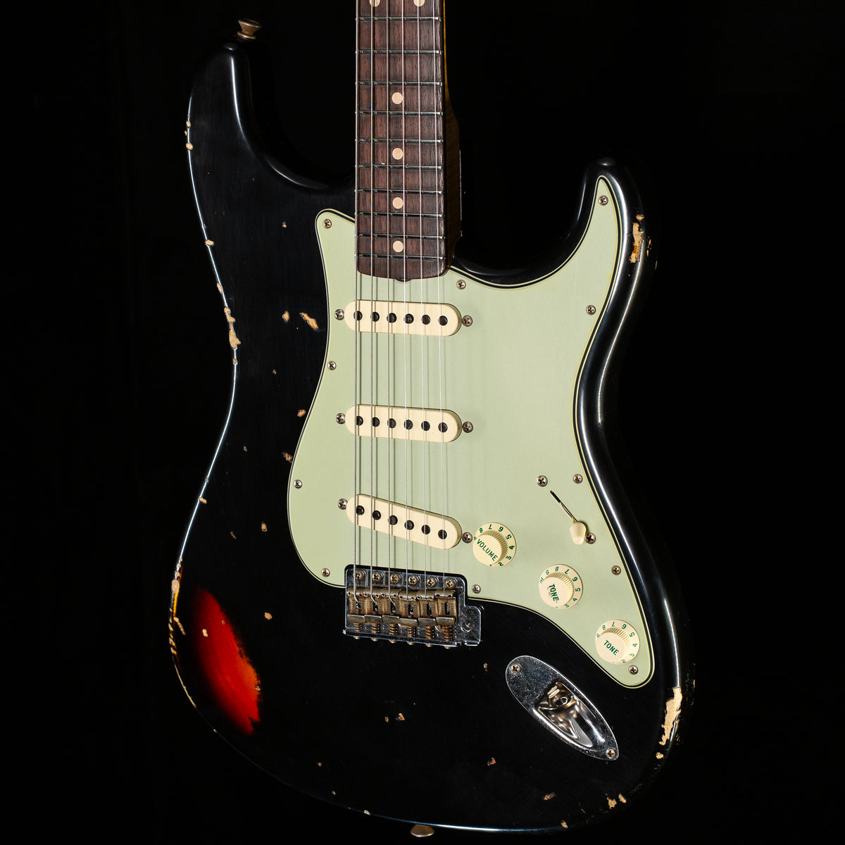 Fender Custom Shop Willcutt True '62 Journeyman Relic Black Over 3-Tone Sunburst 59 C (751)