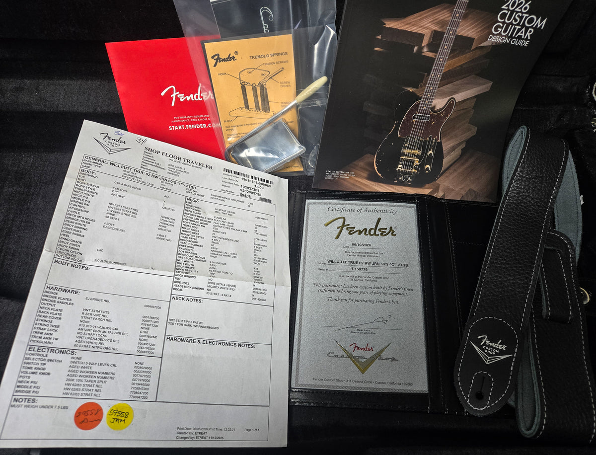 Fender Custom Shop Willcutt True '62 Stratocaster Journeyman Relic 3-Tone Sunburst 60s C  (779)
