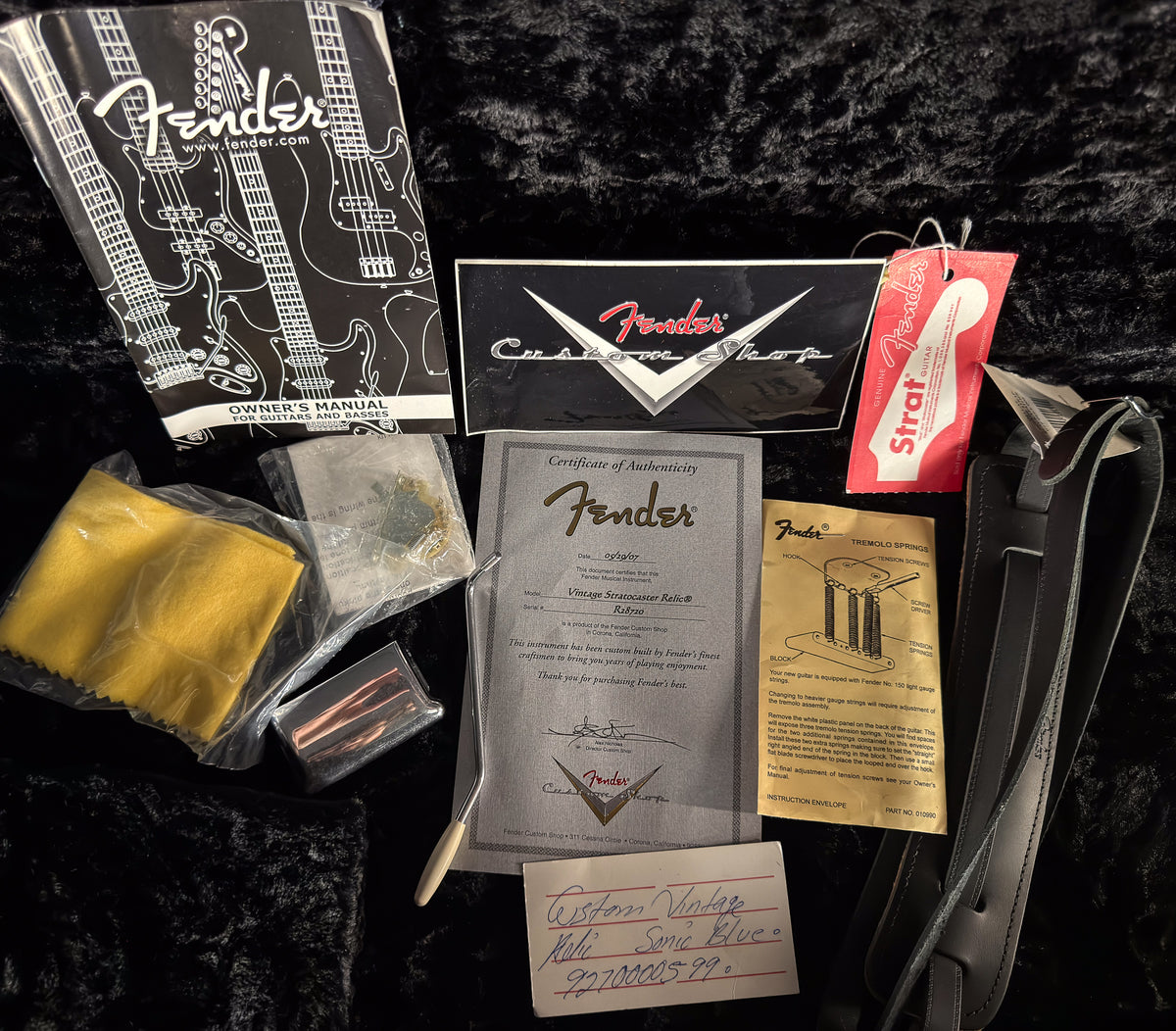 2007 Fender Custom Shop Custom Vintage Stratocaster Heavy Relic Sonic Blue