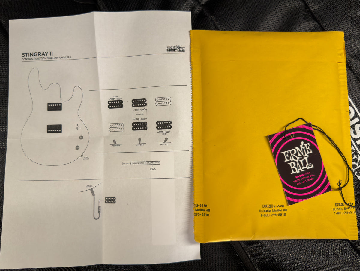 Ernie Ball Music Man StingRay II Deluxe Corey Wong Polaris White (338)