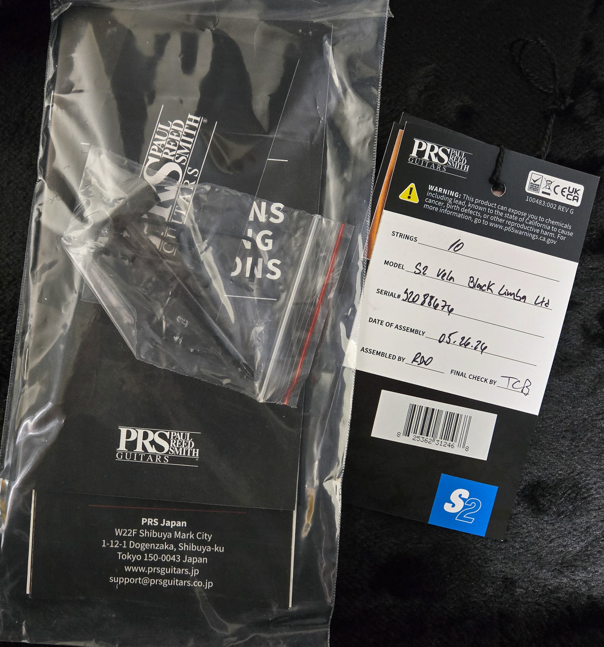 PRS S2 Vela Black Limba Satin Natural Smokeburst (676)