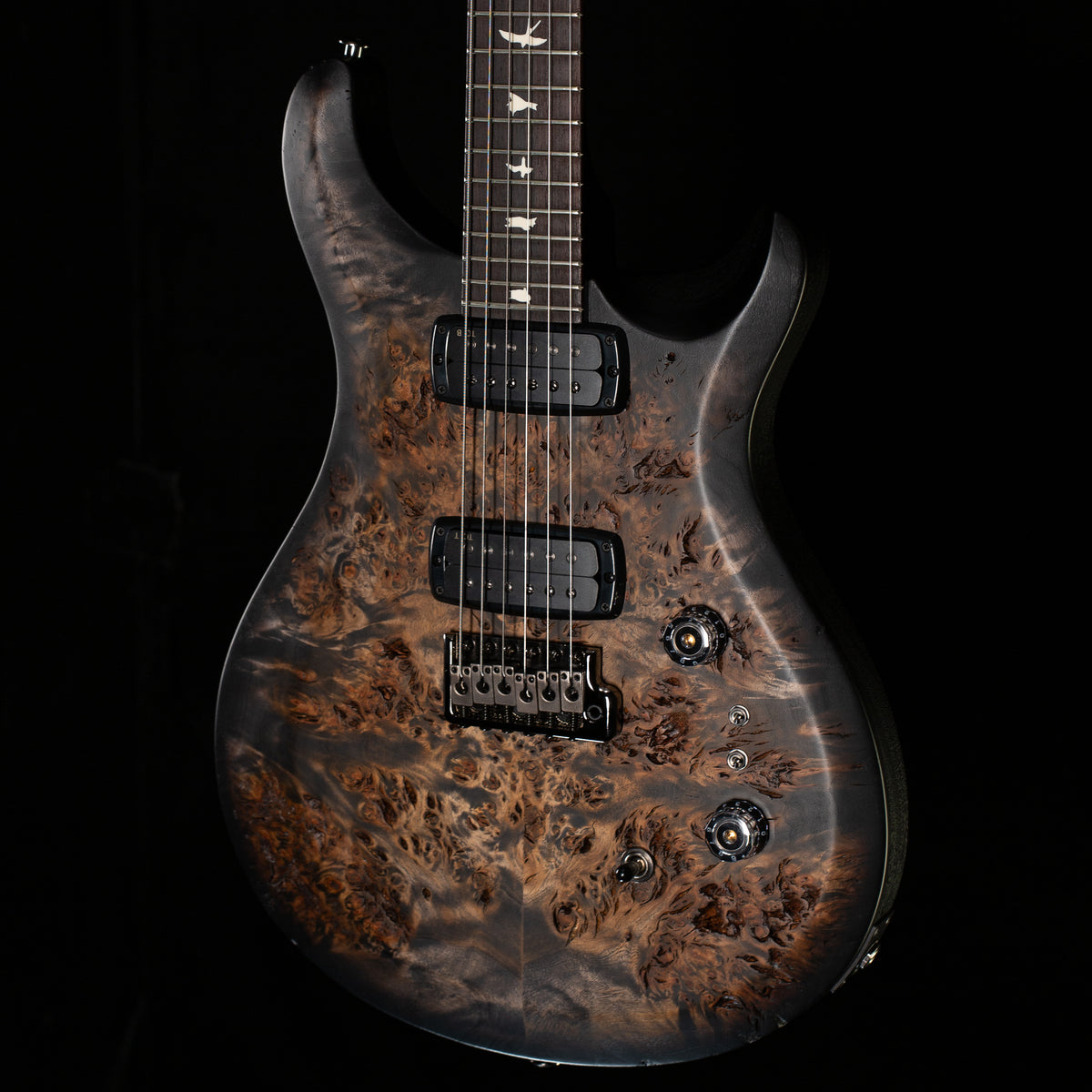 PRS S2 Custom 24-08 Burl Top Charcoal Burst (732)