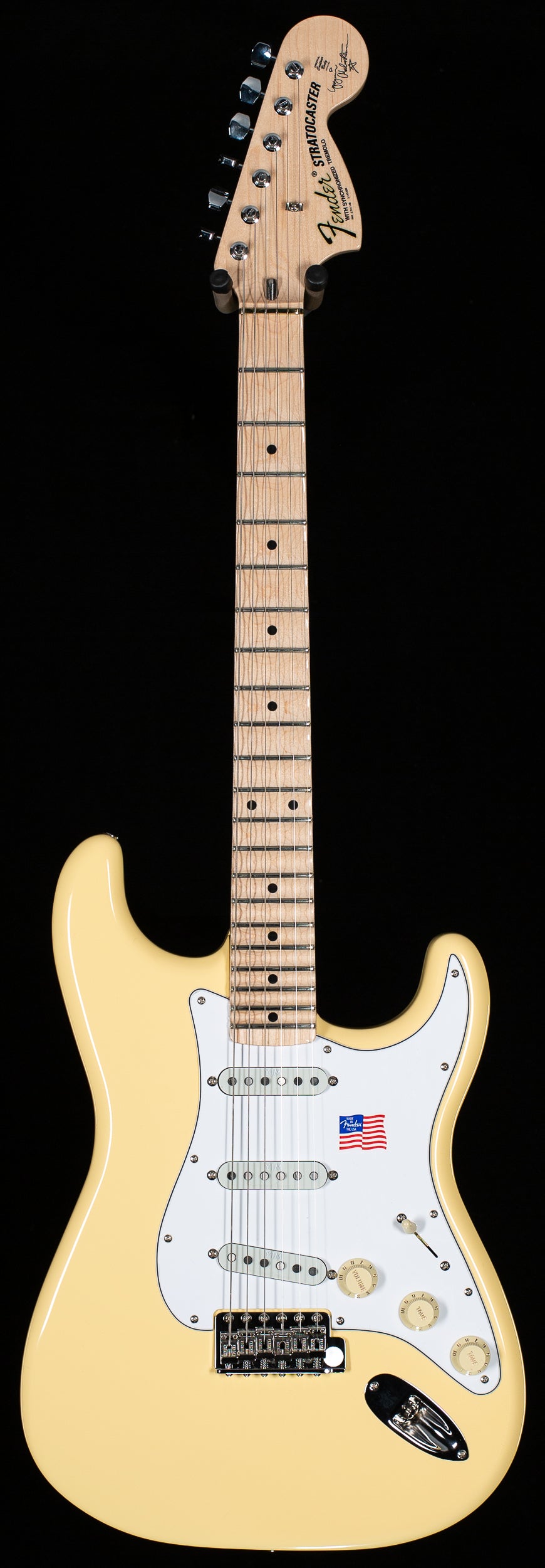 ギター Fender Yngwie Malmsteen Vintage White Fender Yngwie Malmsteen Stratocaster - Scalloped Maple
