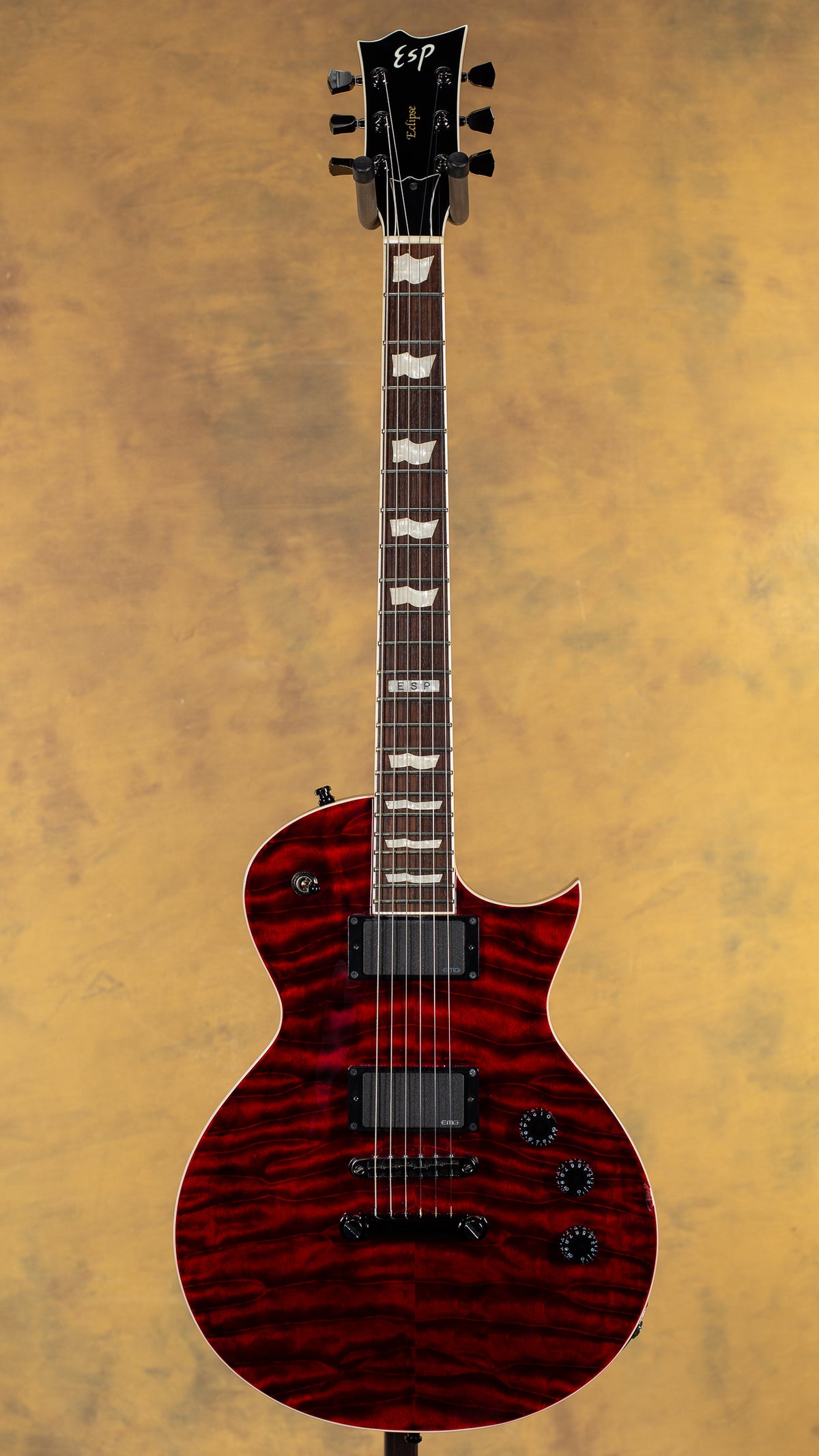 2012 ESP Eclipse II Quilted Maple See Thru Black Cherry