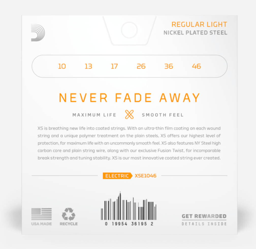 D&#39;Addario XSE1046 Regular Light Coated Electric Guitar Strings