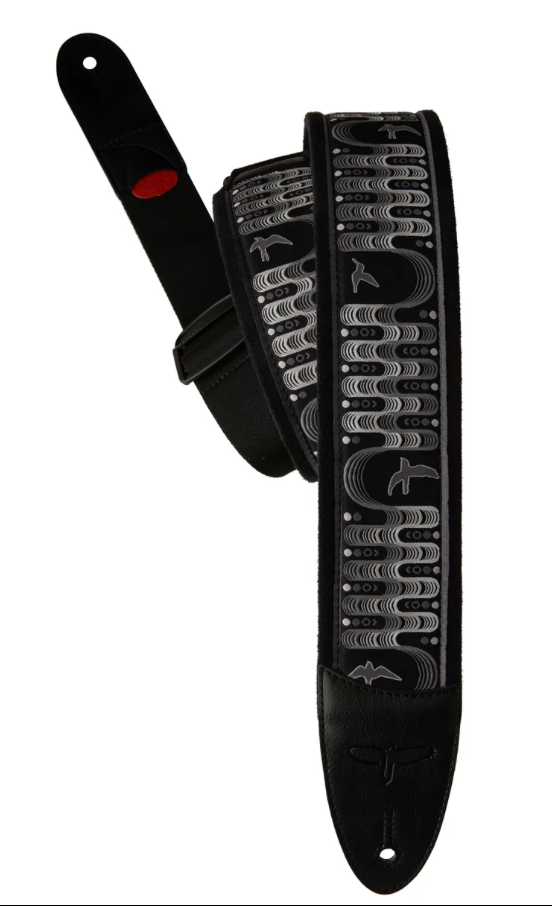 PRS 2.4&quot; Padded Guitar Strap w/FLASH, Custom Jacquard Birds Wavelength