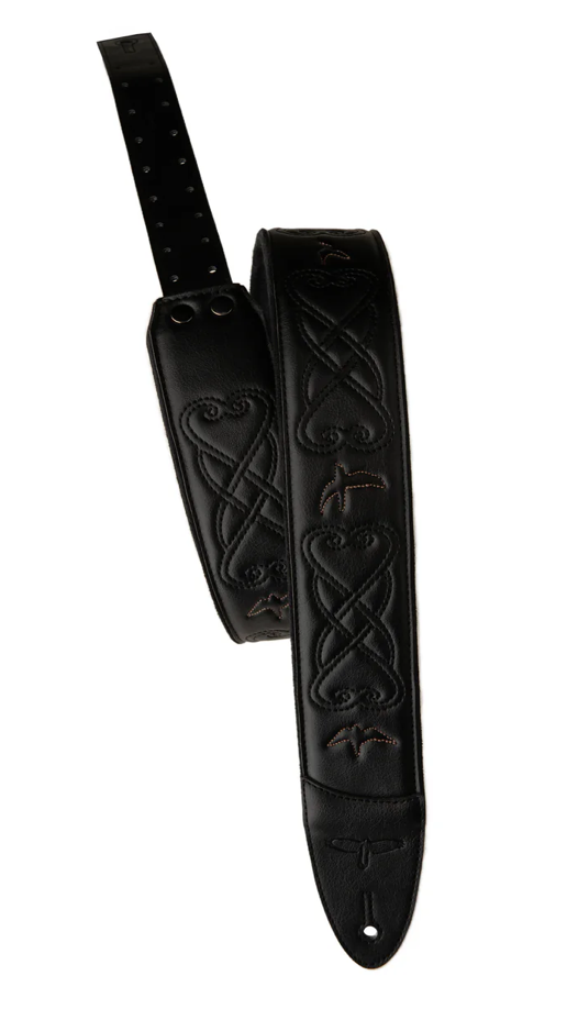 PRS 2.4&quot; Padded Guitar Strap w/RAS, Custom Leather (Faux) Birds