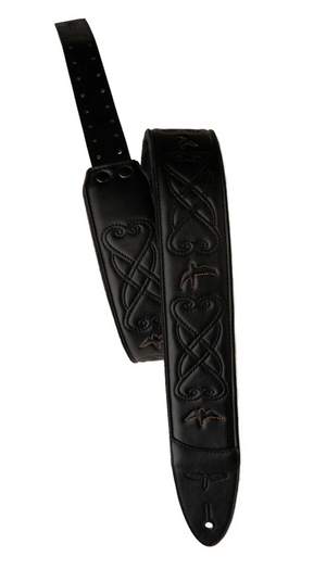 PRS 2.4" Padded Guitar Strap w/RAS, Custom Leather (Faux) Birds