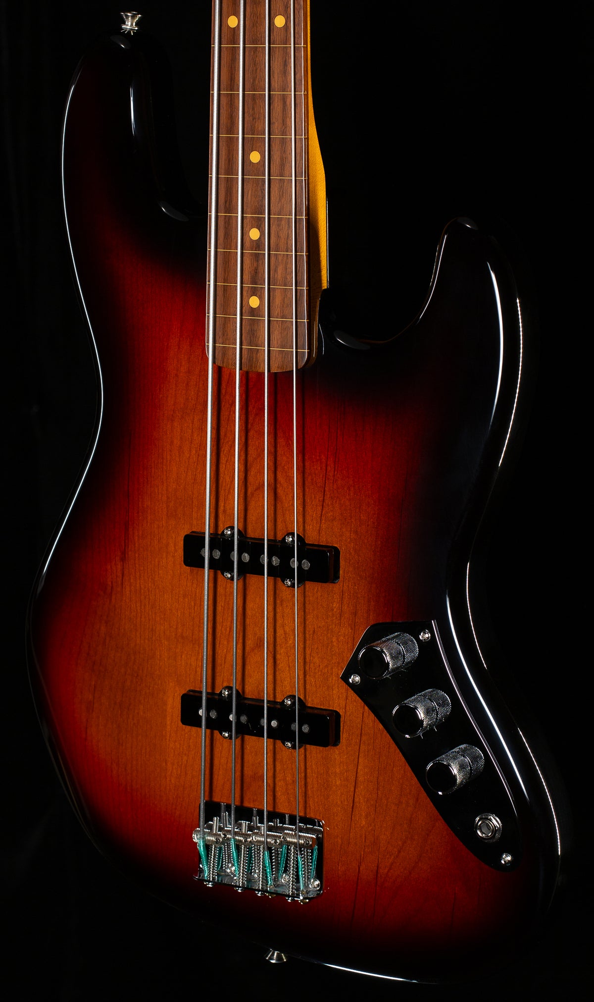 Fender Jaco Pastorius Jazz Bass, Fretless Pau Ferro Fingerboard 3-Color Sunburst (545)