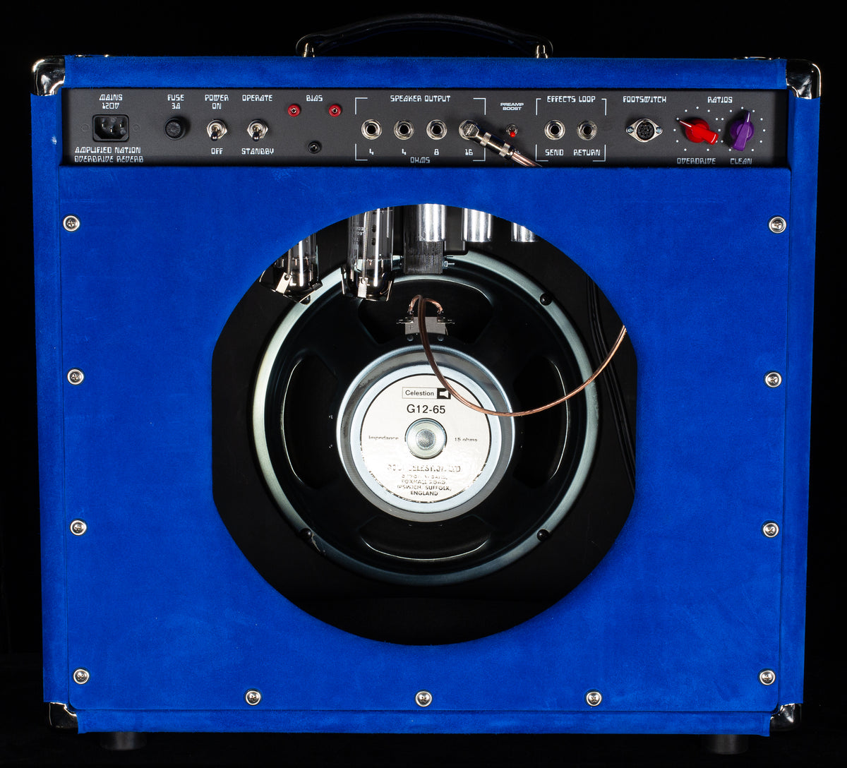 Amplified Nation Overdrive Reverb 50w 1x12 Combo Royal Blue / Black Sparkle (207)