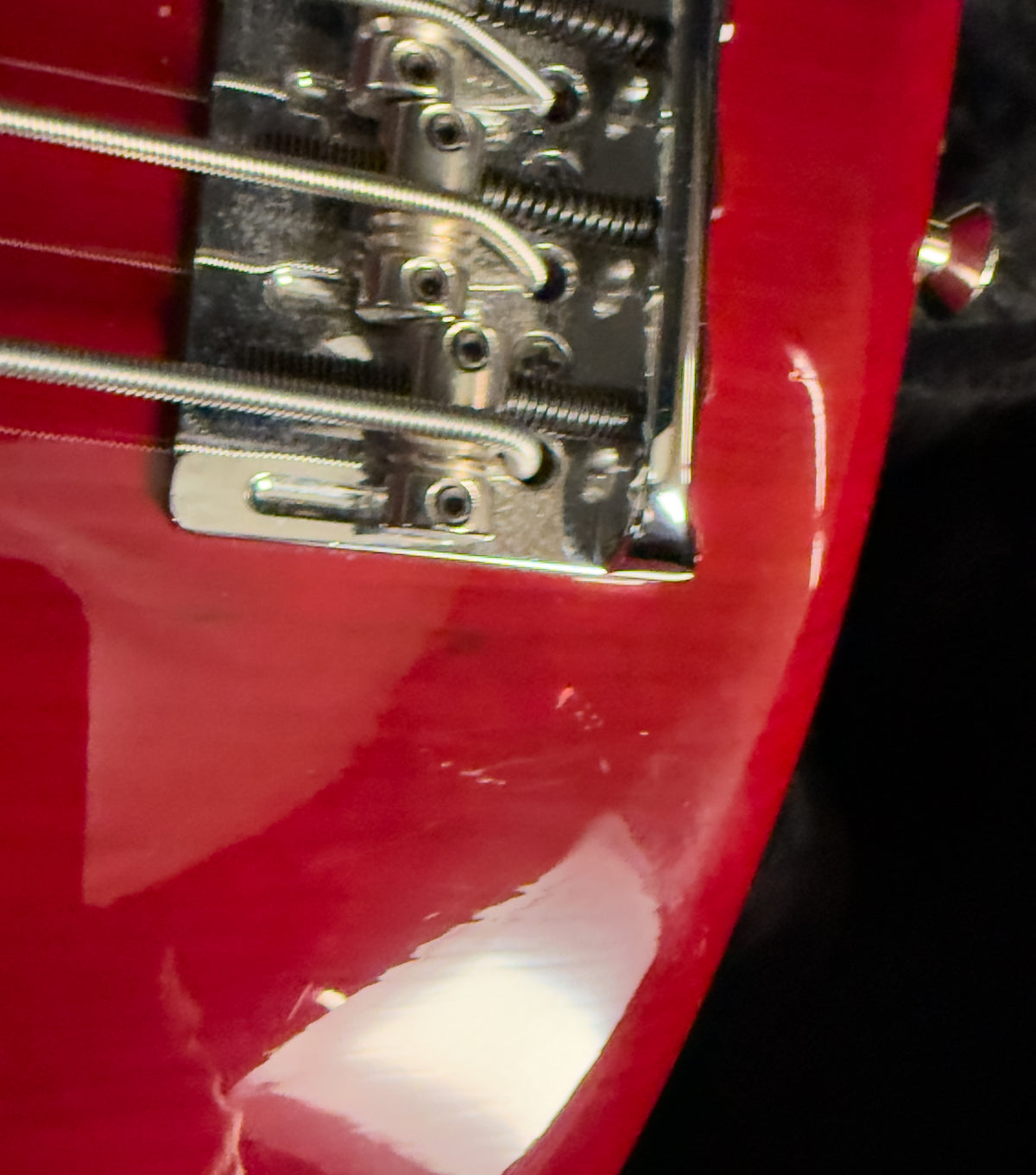 2012 Fender American Deluxe Jazz Bass V Wine Transparent