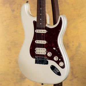 2014 Fender American Deluxe Stratocaster HSS Olympic Pearl Rosewood Fingerboard