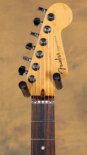 2014 Fender American Deluxe Stratocaster HSS Olympic Pearl Rosewood Fingerboard