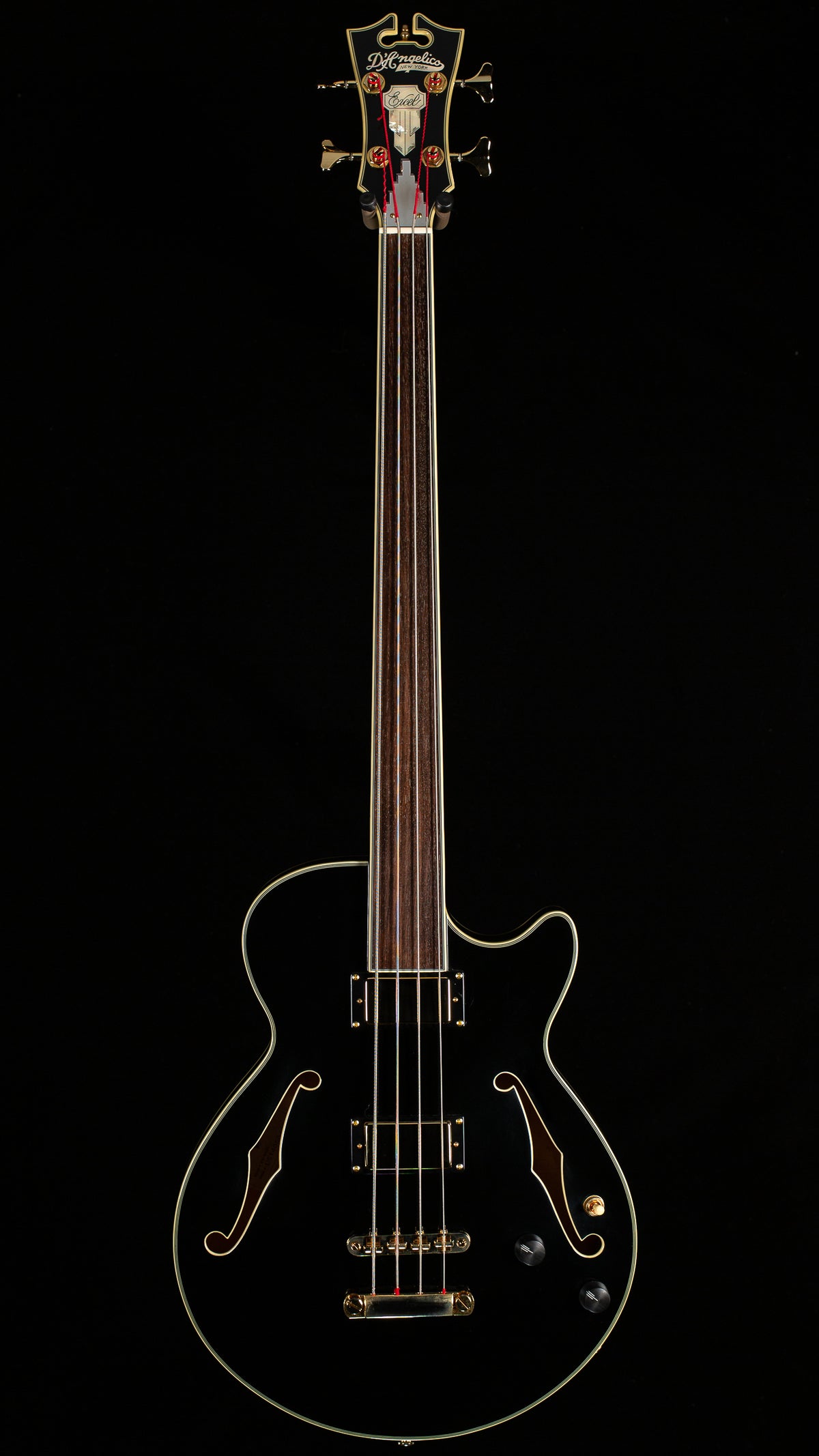 D'Angelico Excel Bass Black Fretless (444)