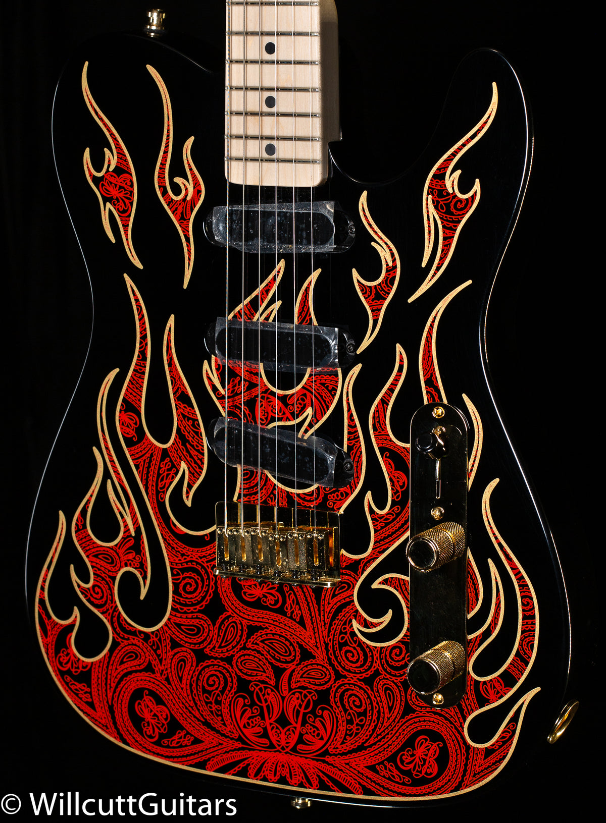 Fender James Burton Telecaster, Maple Fingerboard, Red Paisley Flames (404)