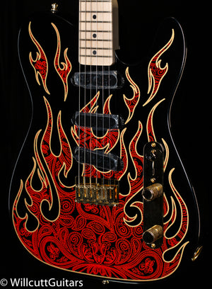 Fender James Burton Telecaster, Maple Fingerboard, Red Paisley Flames (404)