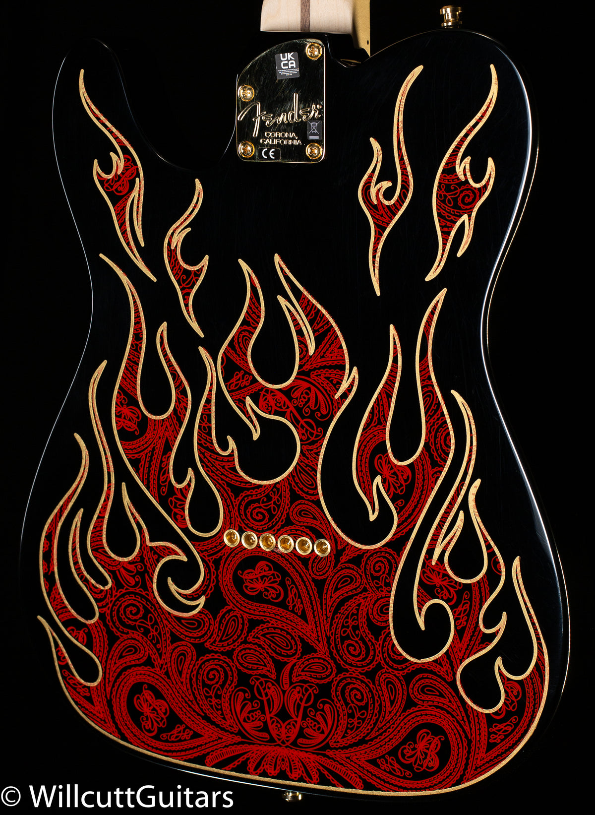 Fender James Burton Telecaster, Maple Fingerboard, Red Paisley Flames (404)