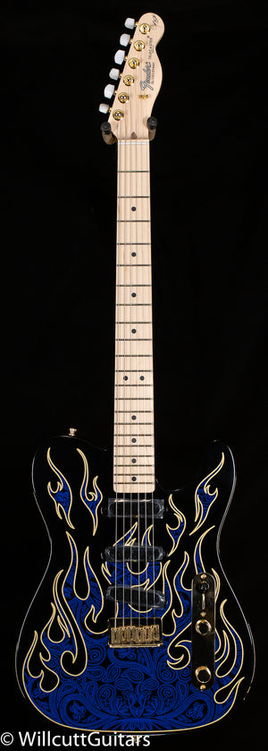 Fender James Burton Telecaster Maple Fingerboard Blue Paisley Flames (441)