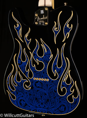 Fender James Burton Telecaster Maple Fingerboard Blue Paisley Flames (441)